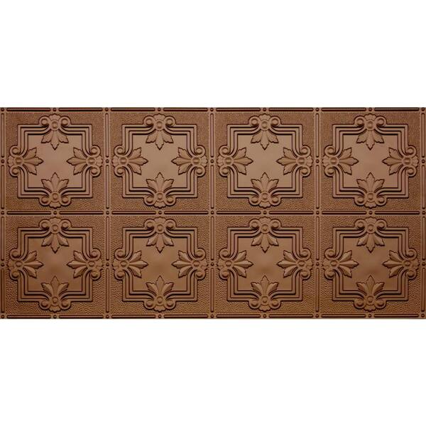 Tin Ceiling Tile In Fused Bronze, Faux Metal Ceiling Tiles Home Depot