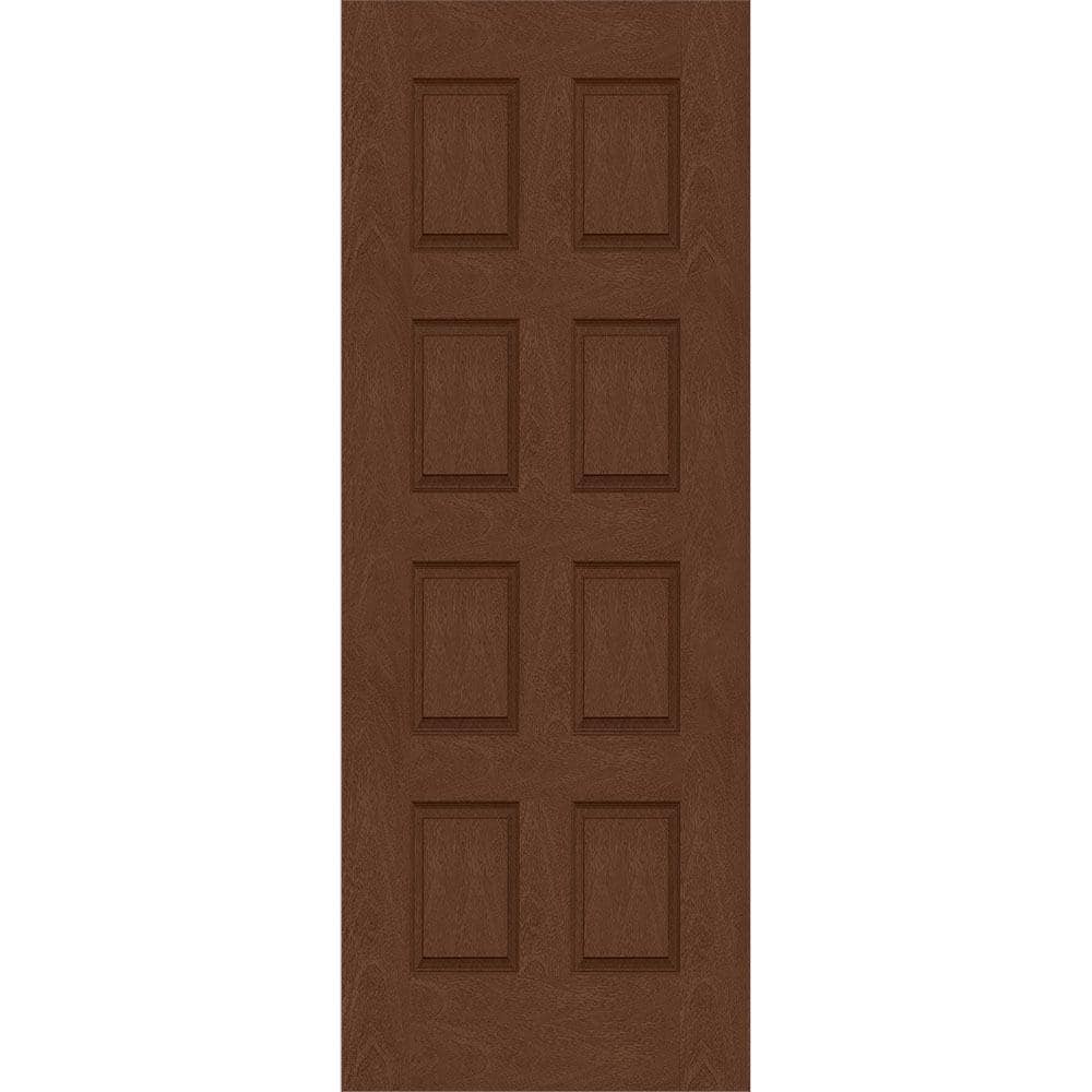 Steves And Sons Regency 36 In X 96 In Universal Handing 8 Panel Chestnut Stain Mahogany