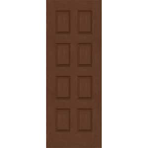 Regency 36 in. x 96 in. Universal Handing 8-Panel Chestnut Stain Mahogany Fiberglass Front Door Slab