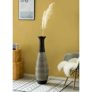 Tall Floor Vase, large vase for home decor floor, Beige Floor Vase, large PVC floor vase, 40 in.-Tall Floor Vase