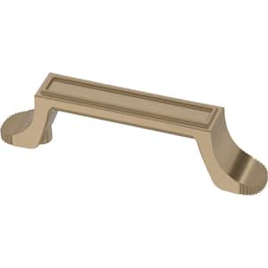 Structured Column 3 in. (76 mm) Traditional Champagne Bronze Cabinet Drawer Pull