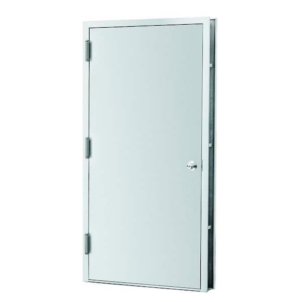 L.I.F Industries 30 in. x 80 in. Flush Left-Hand Inswing/Outswing Fire Steel Prehung Commercial Door