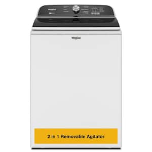 5.2- 5.3 cu.ft. Top Load Washer in White with Removable Agitator