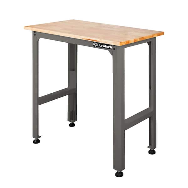 DuraTech 36 in W x 20 in. D Solid Wood Top Workbench Table in
