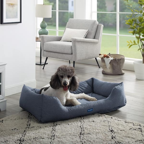 Sam's Pets Missy Large Navy Blue Rectangular Dog Bed SP-DB1234NB