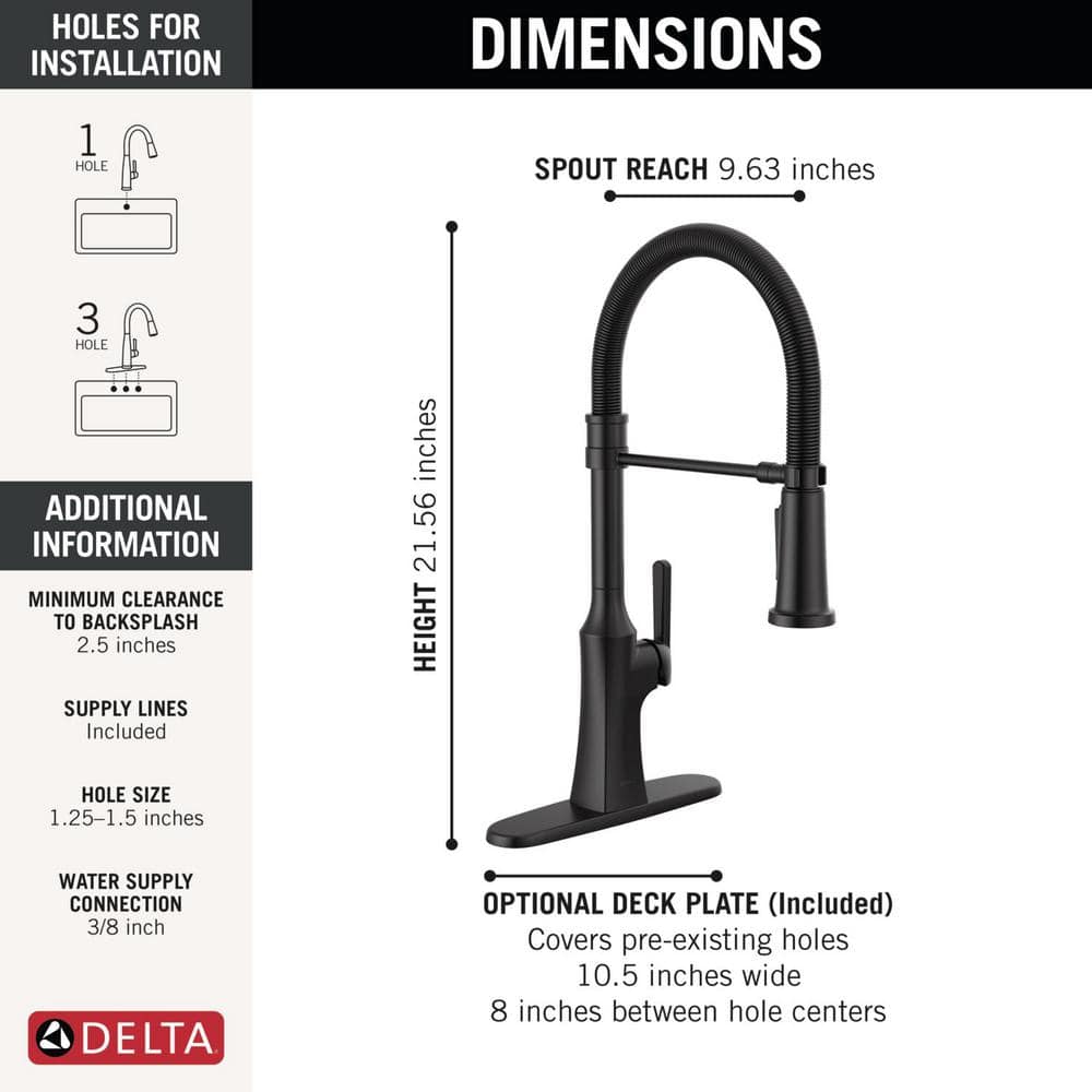 Matte Black Zinc Single Handle Pull Down Kitchen Faucet