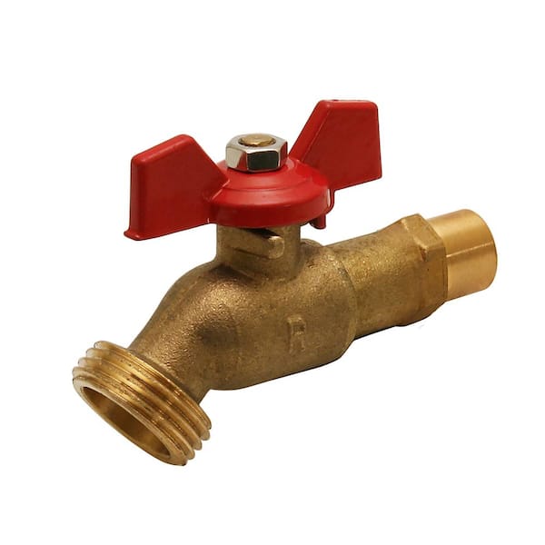 1/2 in. SWT/PRESS Street End Boiler Drain Valve, Brass Lever Type