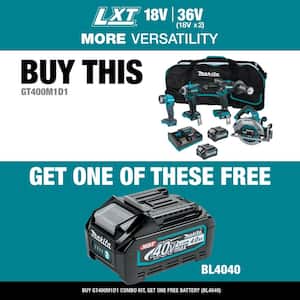 40V Max XGT Brushless Cordless 4-Piece Combo Kit 2.5Ah/4.0Ah with bonus 40V Max XGT 4.0Ah Battery