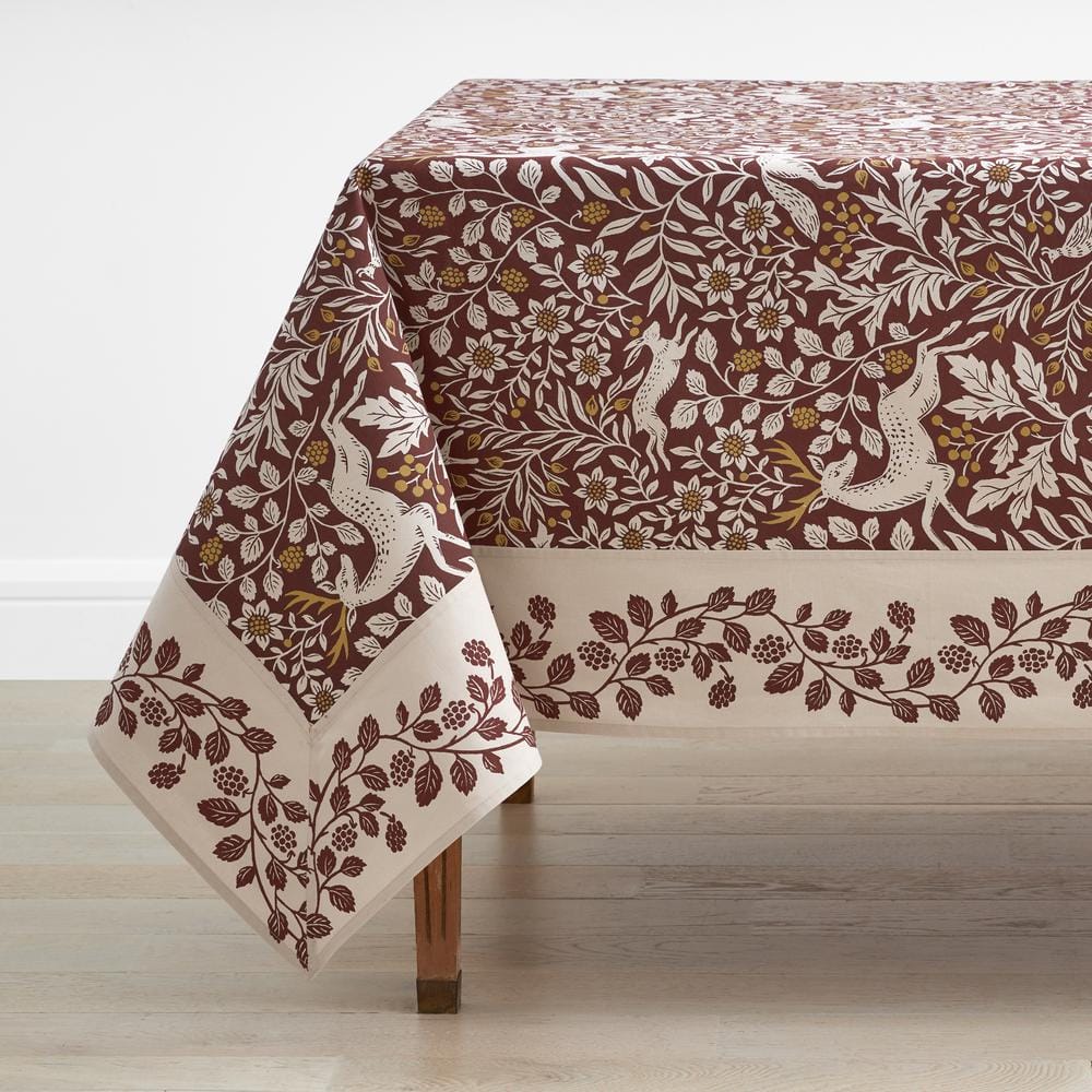 4-6 Seat, 60x90 Indian Block Print Tablecloth, 5x7 Ft Rectangle, Cotton Country French selling Farmhouse Floral Table Linens