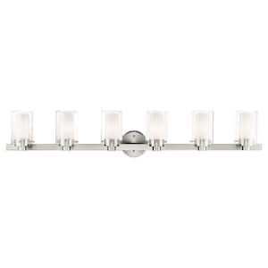 Manhattan 6 Light Brushed Nickel Bath Vanity