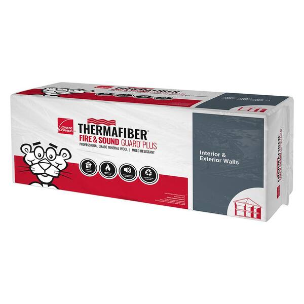 Photo 1 of R13 Thermafiber Fire and Sound Guard Plus Mineral Wool Insulation Batt 15 in. x 47 in. (COUNT OF 3)