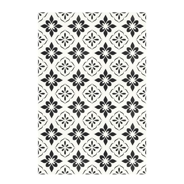 12 in. x 12 in. Vinyl Peel and Stick Backsplash Stickers, Wall Tile for Kitchen and Laundry Room, Black (12-Pack)