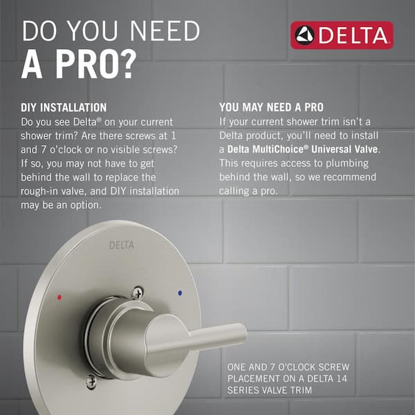 Delta Faucet Nicoli 14 Series Single-Handle Gold Shower Faucet