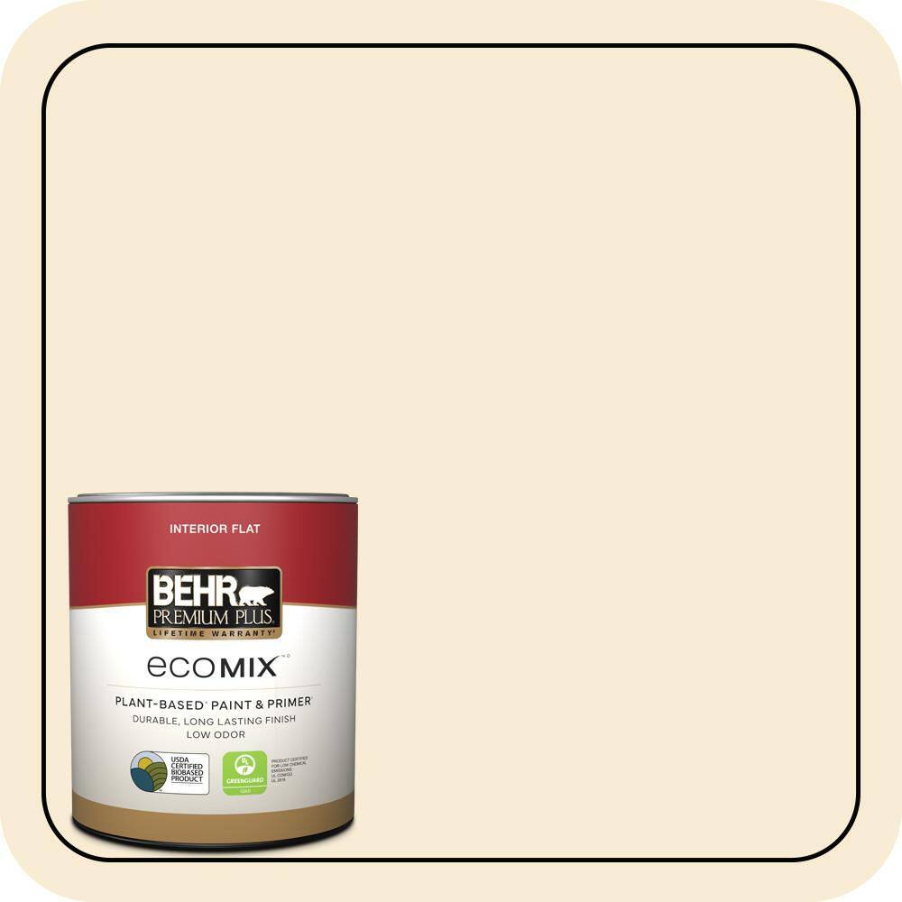 1 qt. #330C-1 Honeysuckle White Flat EcoMix Plant-Based Interior Paint & Primer price history on PriceWatchPro