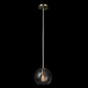 Vivienne 1-Light Brass Pendant Light with Clear Glass Shade