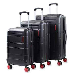 Andante 3-Piece Black Hardside Spinner Luggage Set
