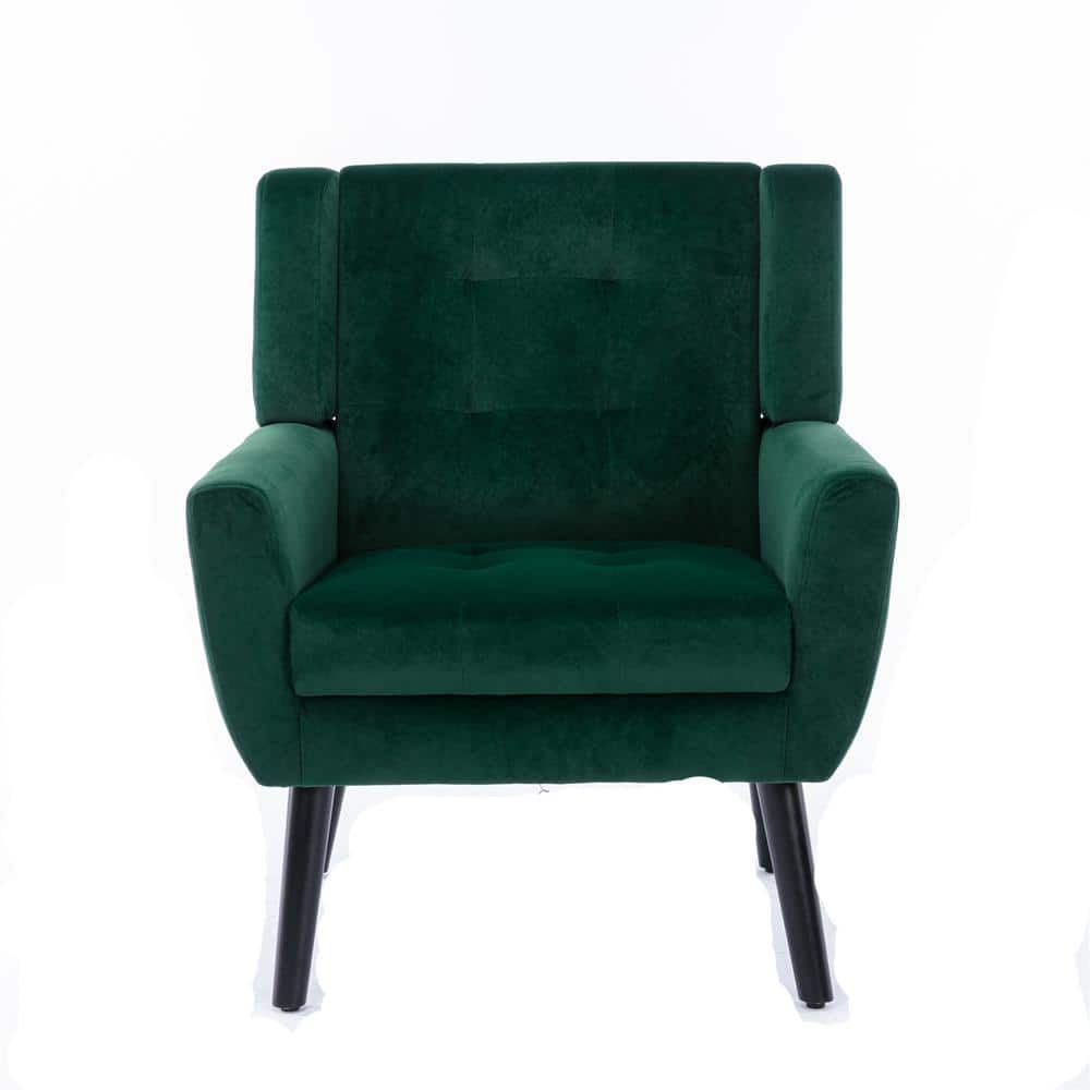 Retro Green Velvet Material Ergonomics Accent Arm Chair Living Room Chair B