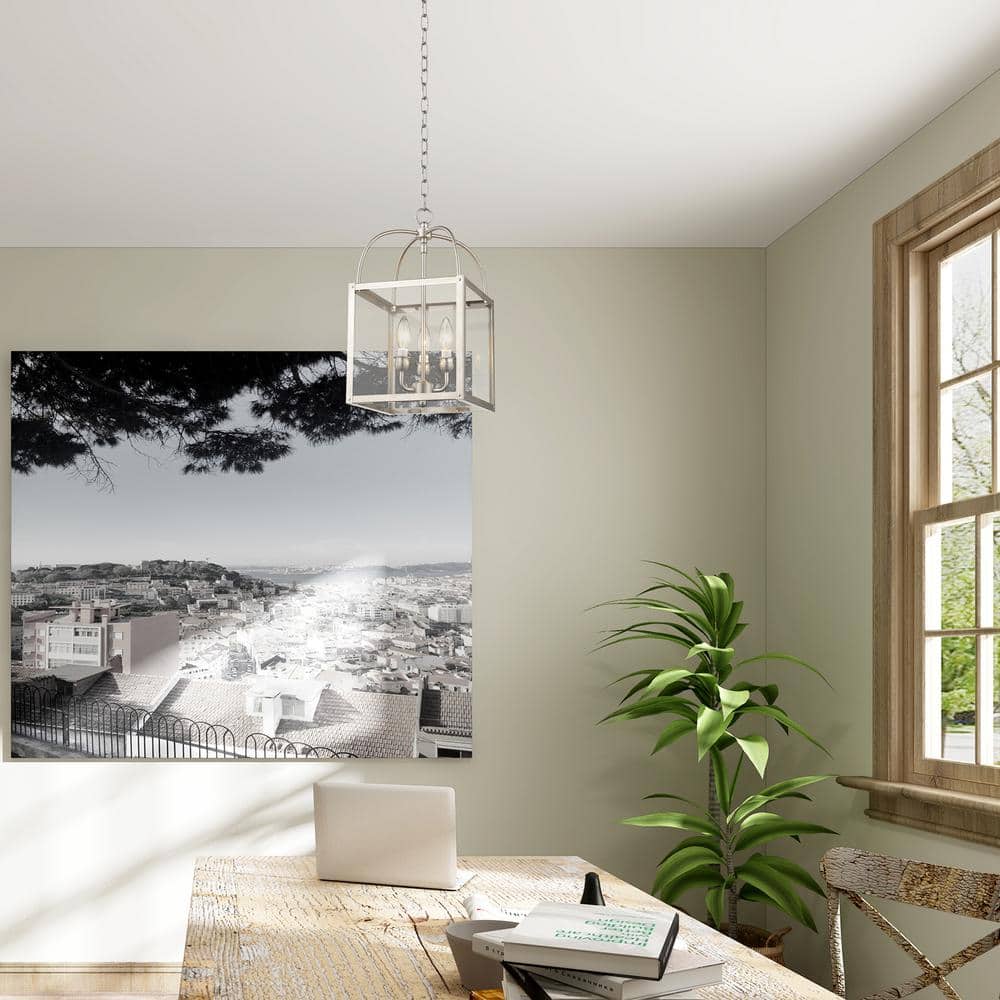 Milford Brushed Nickel 3-Light Mini Pendant with Clear Glass