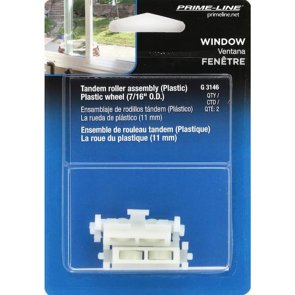Prime-Line 7/16 In. Nylon Rollers, Sliding Window Tandem Roller