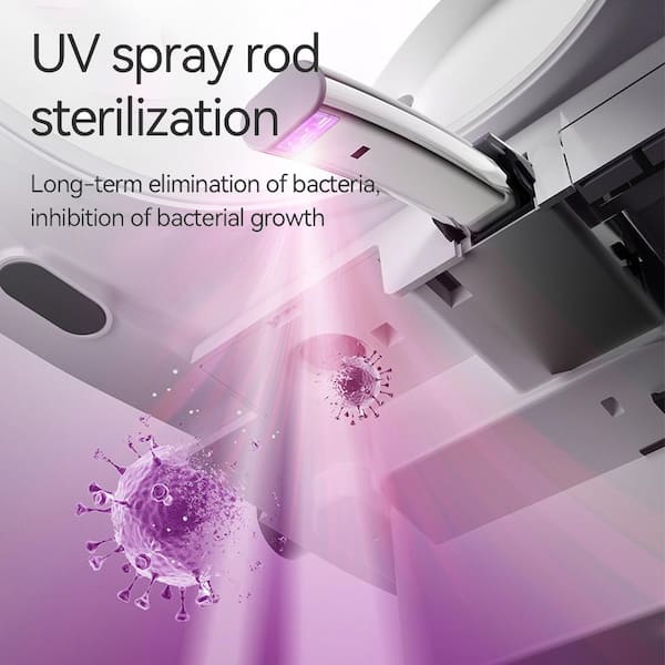 1.2 GPF Elongated Bidet Toilet in White with Auto Open/Close, Heated Seat, Warm Air Drying and Night Light