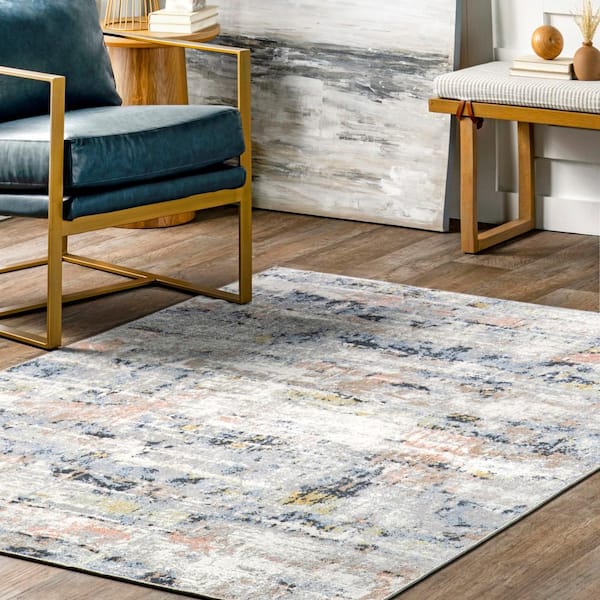 the Apartment blue Lottery Rug（KUETH Area Rugs for Living