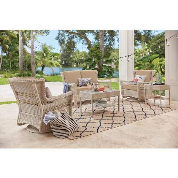 home depot hampton bay wicker loveseat