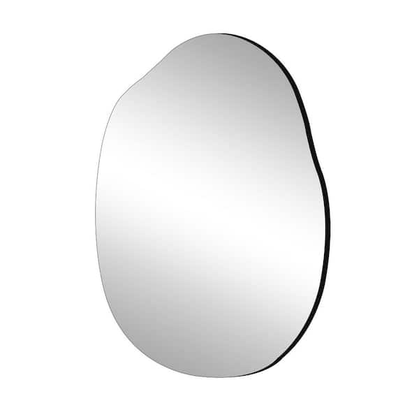 Modern 26 in. W x 38 in. H Irregular-shaped Frameless Wall Bathroom Vanity Mirror