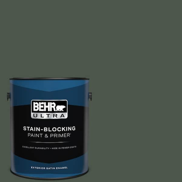 BEHR ULTRA 1 gal. #PMD-66 Deep Evergreen Satin Enamel Exterior Paint & Primer