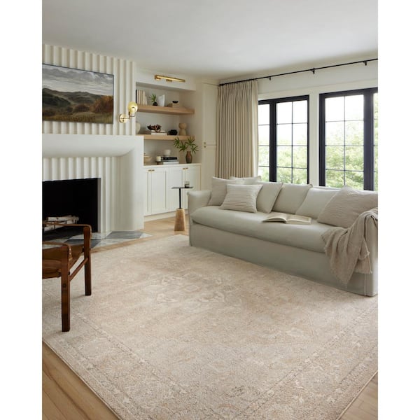 Odette Beige/Silver 6 ft. - 7 in. x 9 ft. - 6 in. Oriental Area Rug