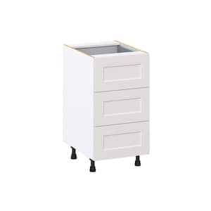18 in. W x 34.5 in. H x 24 in. D Littleton Painted Gray Shaker Assembled Base Kitchen Cabinet with Inner Drawer