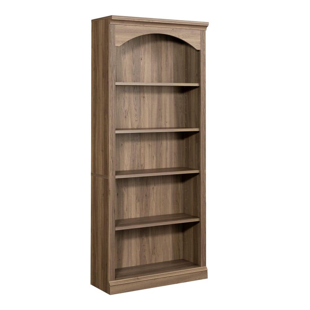 Miscellaneous Storage 71.41 in. Tall Salt Oak Finish Particle Board 4-Shelf Bookcase