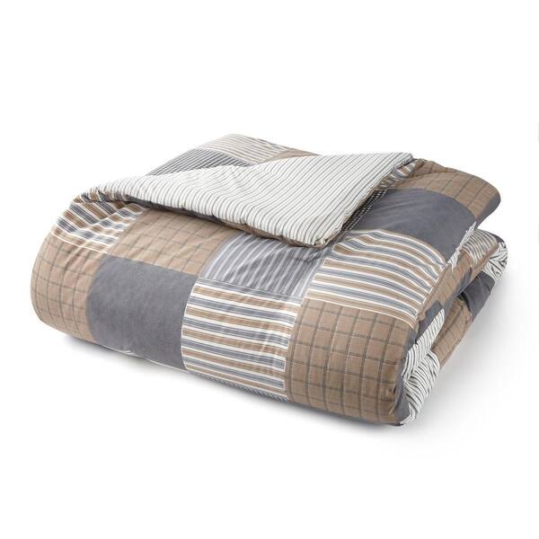 LEVTEX HOME Vintage Patch 8-Piece Grey, Brown, Cream Patchwork