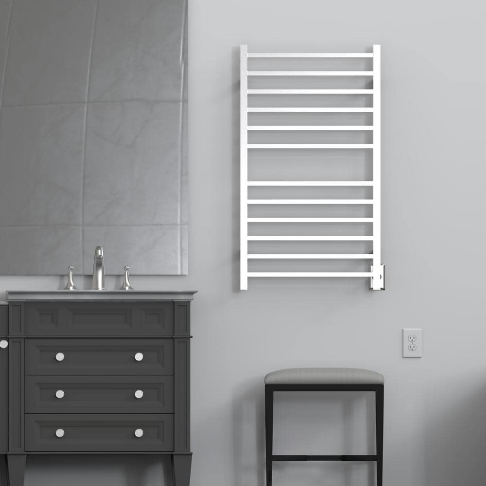 Polished Nickel Wall Mounted Electric Towel Warmer