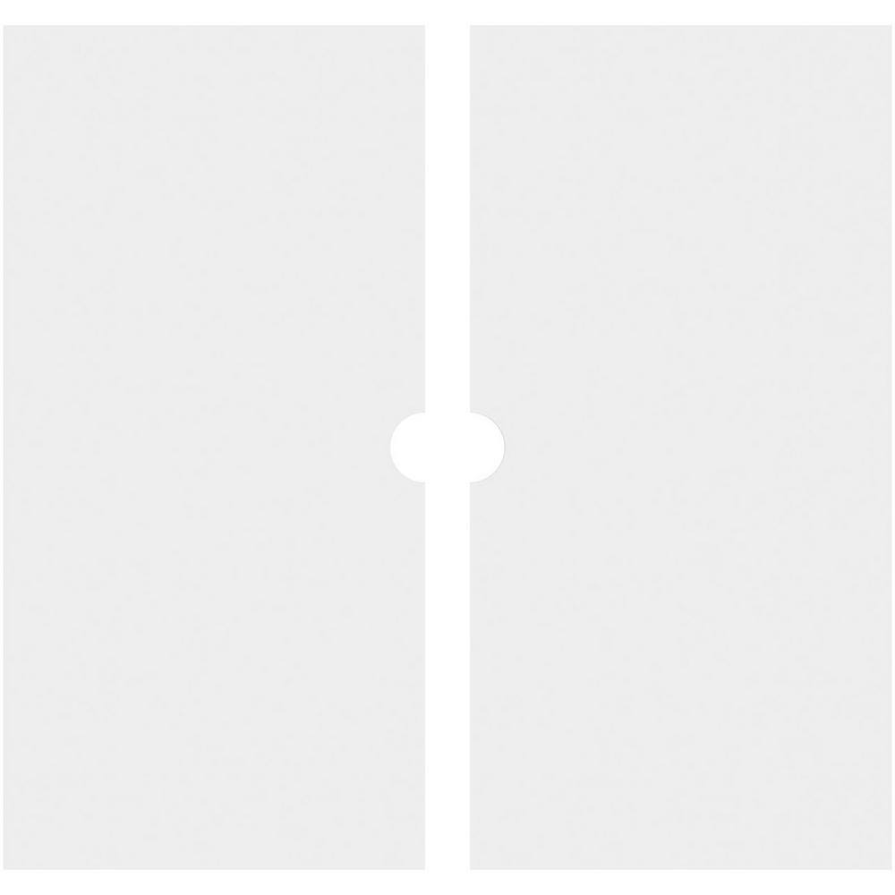 12" White PVC Contemporary Two-Piece Ceiling Medallion