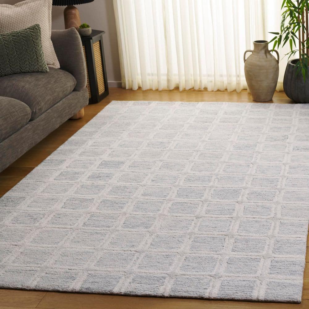 Pine 8 ft. x 10 ft. Gray/Ivory Geometric Tile Area Rug price history on PriceWatchPro