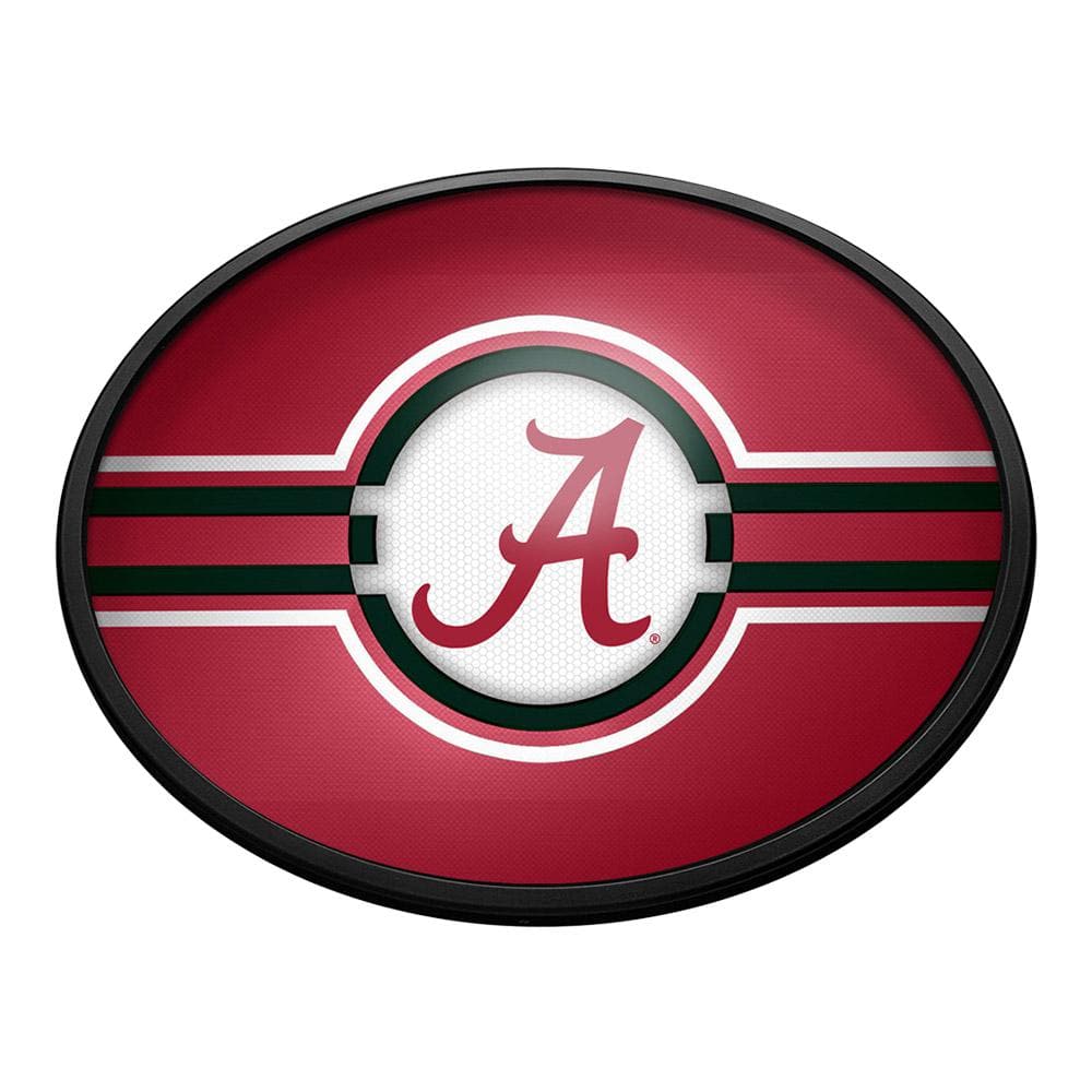 Alabama Crimson Tide: Oval Slimline Lighted Wall Sign 18 in. L x 14 in. W x 2.5 in. D -  The Fan-Brand, NCALCT-140-01A