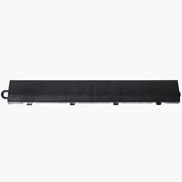Smooth Black 12 in. x 1.75 in. x 0.5 in. Modular Edge Kit Male (22 Piece, Includes 2 corners) (0.16 sq. ft.)
