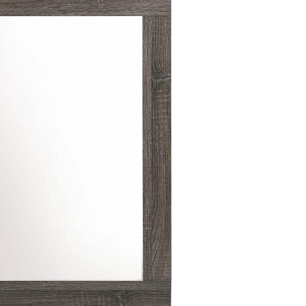 Avantika 35" Rustic Gray Oak Square Mirror