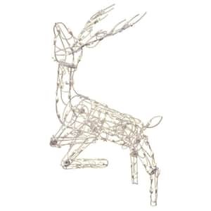 48 in. 105-Light Multi Posing Deer Sculpture Wireframe