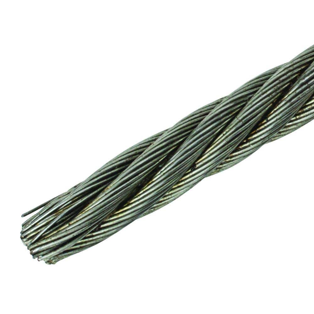 Everbilt 5/16 in. x 150 ft. Bright Fiber Core Steel Wire Rope 809820 - The  Home Depot