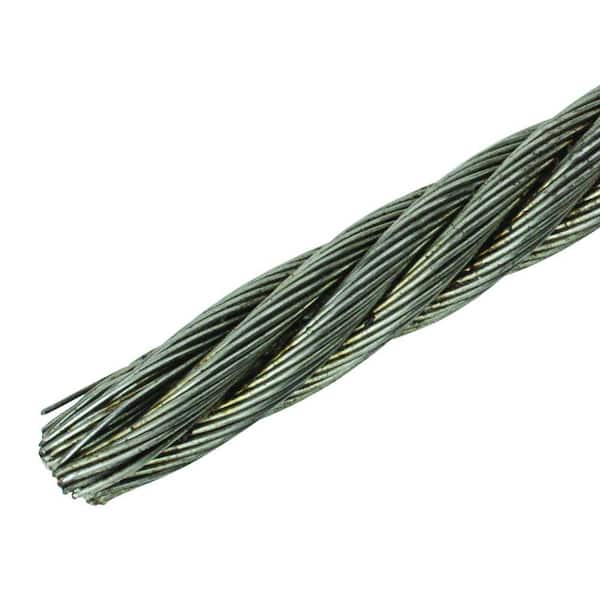 Everbilt 5/16 in. Bright Fiber Core Steel Wire Rope 809826 - The