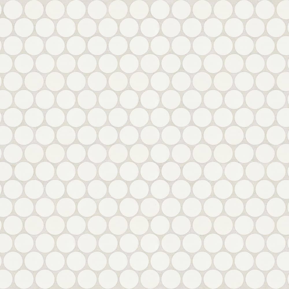 Marin 3/4 in. Penny Round Matte Porcelain Mosaic in Pearl White (9.87 sq. ft. /Case) price history on PriceWatchPro
