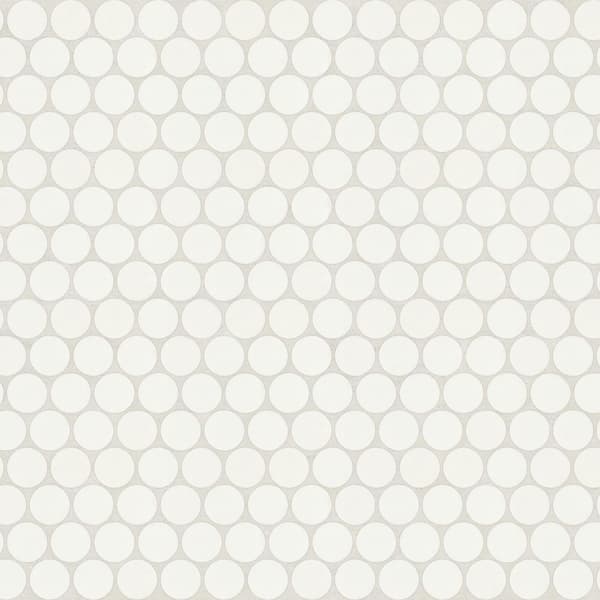 Marin 3/4 in. Penny Round Matte Porcelain Mosaic in Pearl White (9.87 sq. ft. /Case)