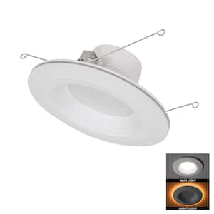 6 in. Adjustable CCT Integrated LED Recessed Light Trim with Night Light 625 Lumens Kitchen Remodel Wet Rated Dimmable