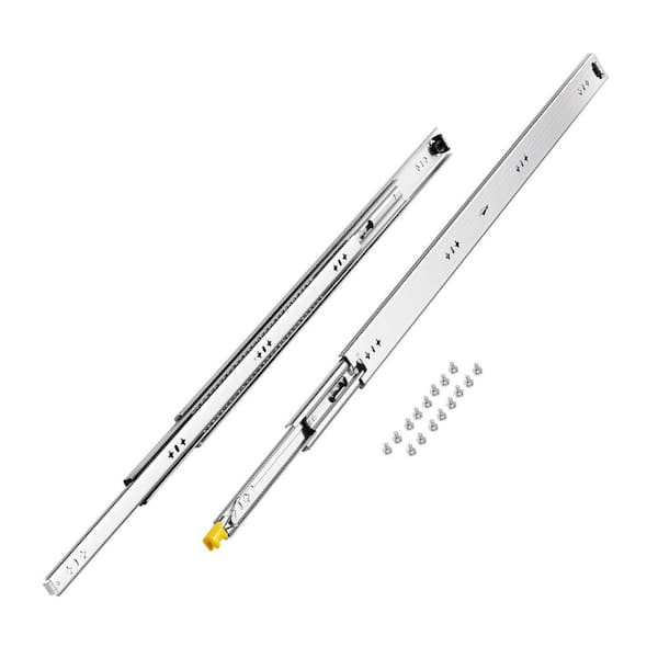 36 in. Galvanized Steel Side Mount Full Extension Heavy Duty Drawer Slides, Locking Ball Bearing, 250 lbs. Capacity