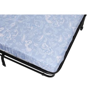 Levy 5 in. Twin Size Medium Firm Folding Mattress Guest Bed with Metal Frame