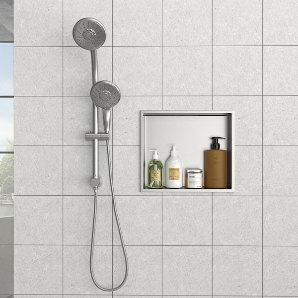 Afhocomp 12 in. W x 12 in. H x 3.94 in. D Stainless Steel Shower