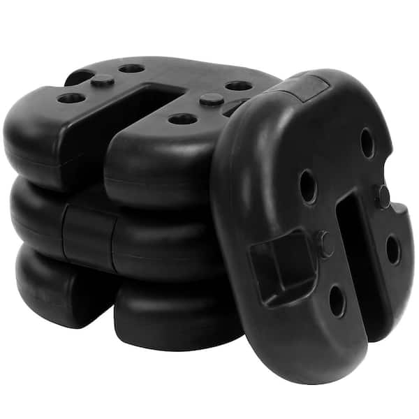 24 lb. Canopy Weights with No-Pinch Design to Secure Tents Canopies and Umbrellas for Outdoor Events, Black (4-Pack)