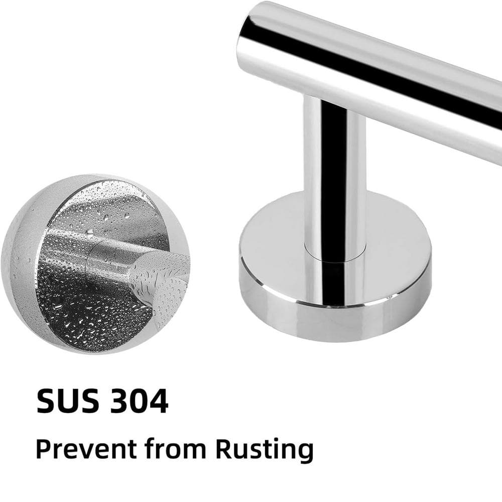Polished Chrome 24-Inch Stainless Steel Wall Mounted Towel Bar