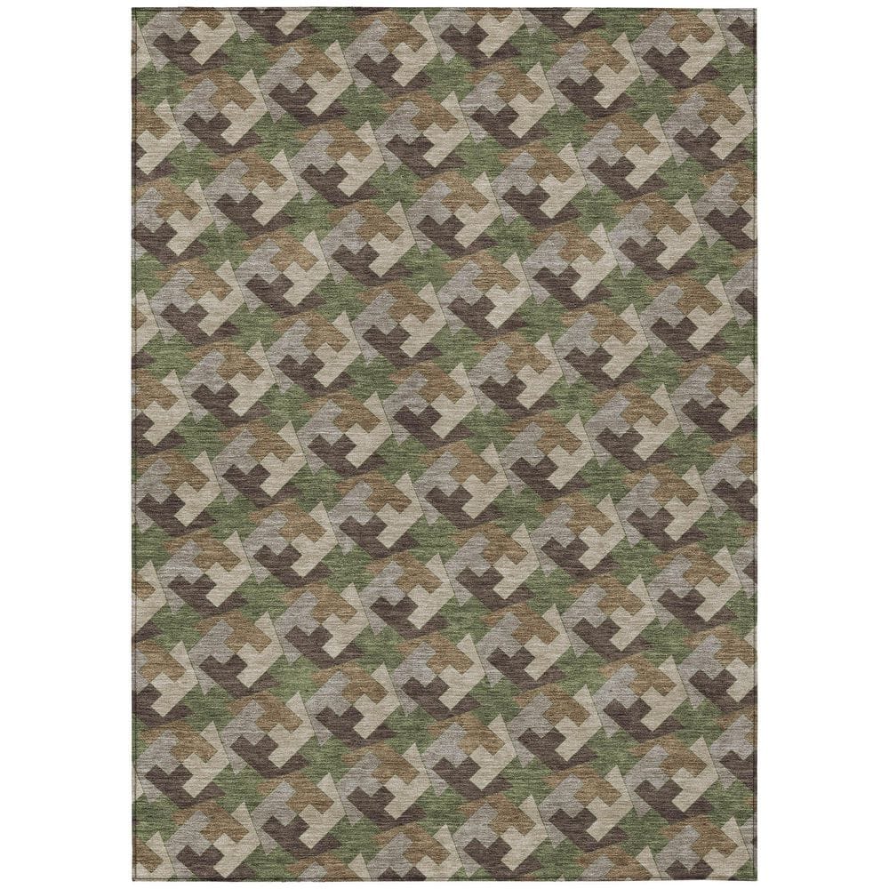 Chantille Machine Washable Indoor/Outdoor Abstract ACN2851 Olive 3 ft. x 5 ft. Area Rug price history on PriceWatchPro